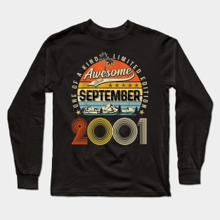 Awesome Since September 2001 Vintage 22nd Birthday Long Sleeve T-Shirt